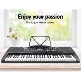 Alpha 61 Keys Electronic Piano Keyboard Digital Electric w/ Stand Stool Lighted - Top-Down View