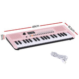 Alpha 37-Key Digital Piano Keyboard for Kids Beginners Electronic Keyboard Piano Gift Pink - Front View