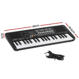 Alpha 37-Key Digital Piano Keyboard Electric Black - Front View