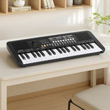 Alpha 37-Key Digital Piano Keyboard Electric Black - Close-Up Angle