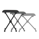 Alpha Piano Stool Adjustable Height Keyboard Seat Portable Bench Chair Black - Side View