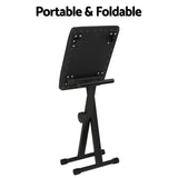 Alpha Piano Stool Adjustable Height Keyboard Seat Portable Bench Chair Black - 45-Degree Angle