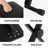 Alpha Piano Stool Adjustable Height Keyboard Seat Portable Bench Chair Black - Rear View