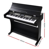 Alpha 61 Keys Electronic Piano Keyboard Digital Electric Classical Music Stand - Front View