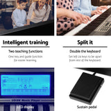 Alpha 61 Keys Electronic Piano Keyboard Digital Electric Classical Music Stand - 45-Degree Angle