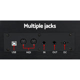 Alpha 88 Keys Electronic Piano Keyboard Digital Electric w/ Stand Semi-Weighted - Rear View