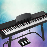 Alpha 88 Keys Electronic Piano Keyboard Digital Electric w/ Stand Full Weighted - 45-Degree Angle