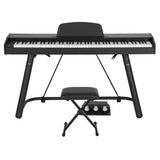 Alpha 88 Keys Electronic Piano Keyboard Digital Electric w/ Stand Stool Weighted - Side View