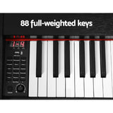 Alpha 88 Keys Electronic Piano Keyboard Digital Electric w/ Stand Stool Weighted - Top-Down View