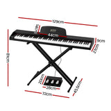 Alpha 88 Keys Digital Piano Keyboard Electronic w/ Stand - Front View