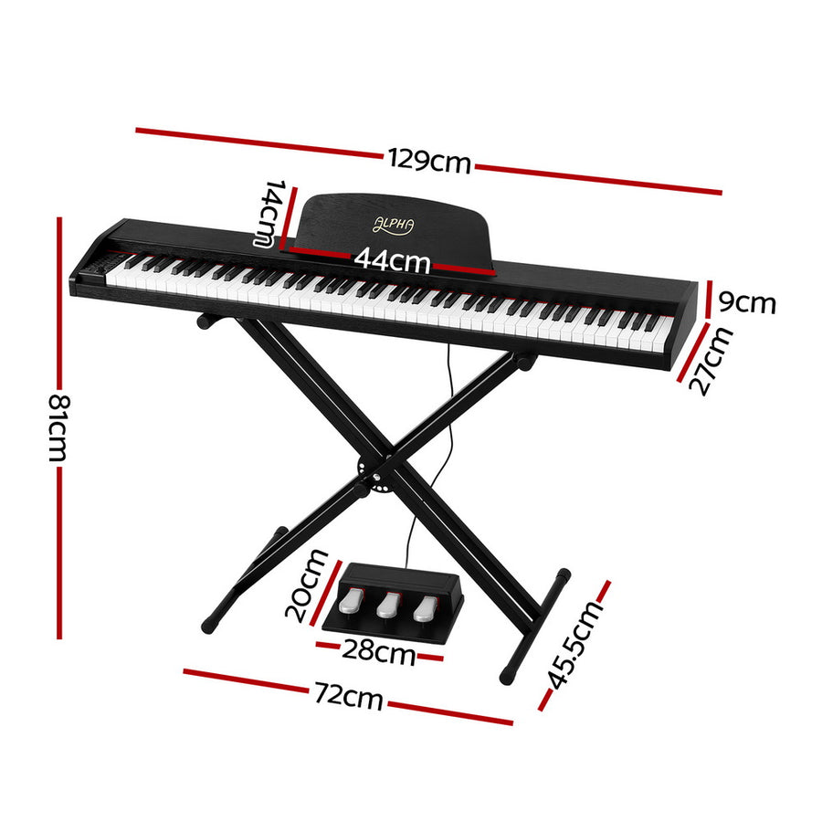 Alpha 88 Keys Digital Piano Keyboard Electronic w/ Stand, image 2