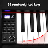 Alpha 88 Keys Digital Piano Keyboard Electronic w/ Stand - Top-Down View