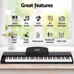 Alpha 88 Keys Digital Piano Keyboard Electronic w/ Stand, image 5