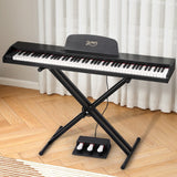 Alpha 88 Keys Digital Piano Keyboard Electronic w/ Stand - Close-Up Angle