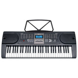 Karrera 61-Keys Electronic Keyboard Piano with Stand - Black