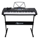 Karrera 61-Keys Electronic Keyboard Piano with Stand - Black - Extra Image