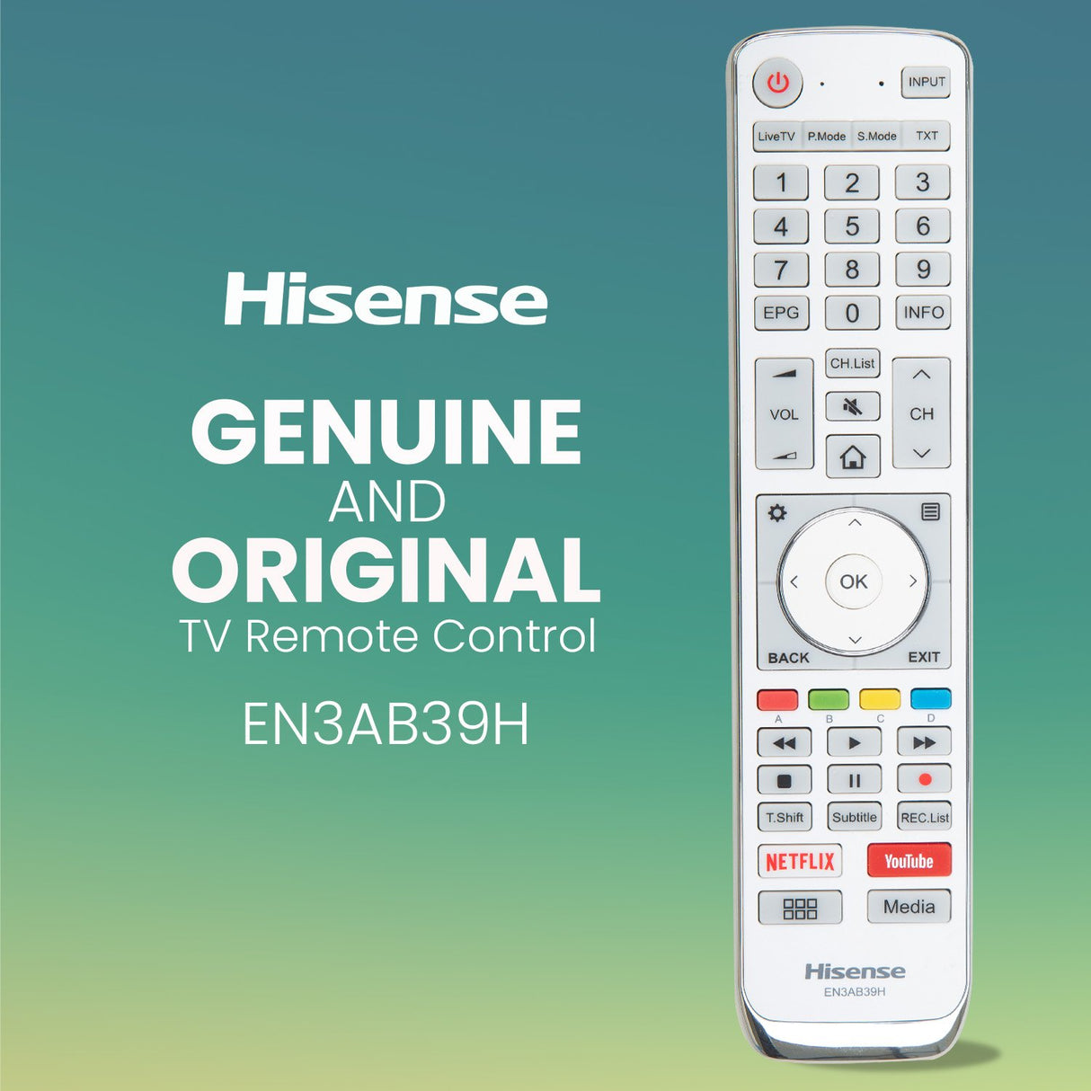 Genuine Hisense EN3AB39H TV Remote Control Original EN-3AB39H