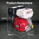 7HP Horizontal Key Shaft Q Type Petrol ENGINE - Recoil Start - Top-Down View