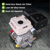 7HP Horizontal Key Shaft Q Type Petrol ENGINE - Recoil Start - Rear View