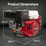 Kolner 13hp 25.4mm Horizontal Key Shaft Q Type Petrol Engine Electric Start - Extra Image