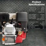 Kolner 16hp 25.4mm Horizontal Key Shaft Q Type Petrol Engine - Electric Start - Front View