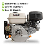Kolner 16hp 25.4mm Horizontal Key Shaft Q Type Petrol Engine - Electric Start - Side View