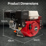 Kolner 16hp 25.4mm Horizontal Key Shaft Q Type Petrol Engine - Electric Start - Top-Down View