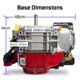 Kolner 16hp 25.4mm Horizontal Key Shaft Q Type Petrol Engine - Electric Start - 45-Degree Angle