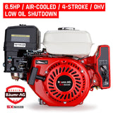 BAUMR-AG 6.5HP Petrol Engine Stationary Motor OHV Horizontal Shaft Electric Start Recoil - Front View