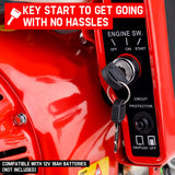 BAUMR-AG 6.5HP Petrol Engine Stationary Motor OHV Horizontal Shaft Electric Start Recoil - Extra Image