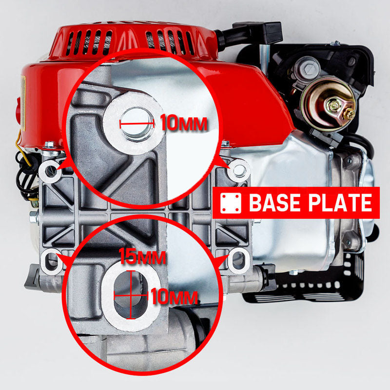 BAUMR-AG 6.5HP Petrol Stationary Engine Motor 4-Stroke OHV Horizontal Shaft Recoil Start