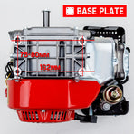 BAUMR-AG 6.5HP Petrol Stationary Engine Motor 4-Stroke OHV Horizontal Shaft Recoil Start