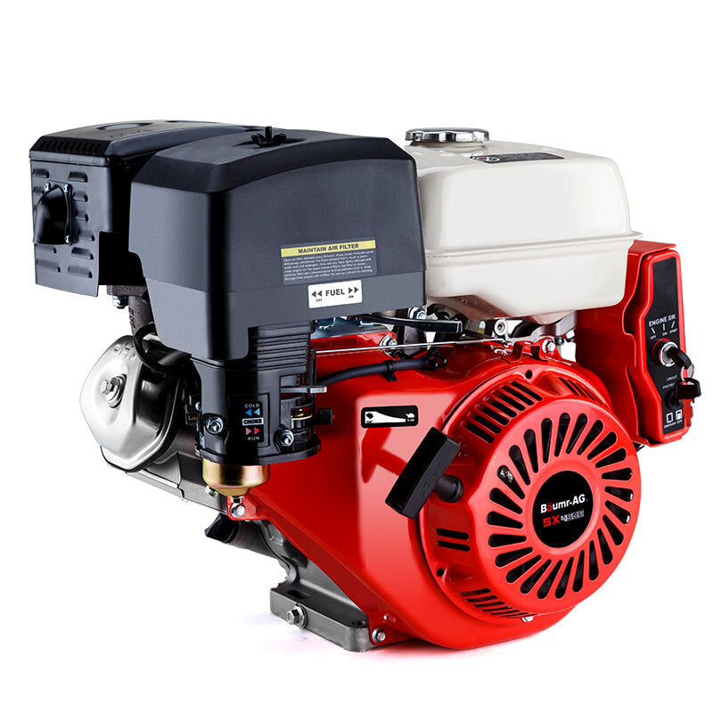 BAUMR-AG 16HP Petrol Stationary Engine OHV Motor Horizontal Shaft Electric Recoil Start