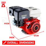 BAUMR-AG 16HP Petrol Engine OHV Stationary Motor 4-Stroke Horizontal Shaft Replacement