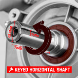 BAUMR-AG 16HP Petrol Engine OHV Stationary Motor 4-Stroke Horizontal Shaft Replacement - Top-Down View