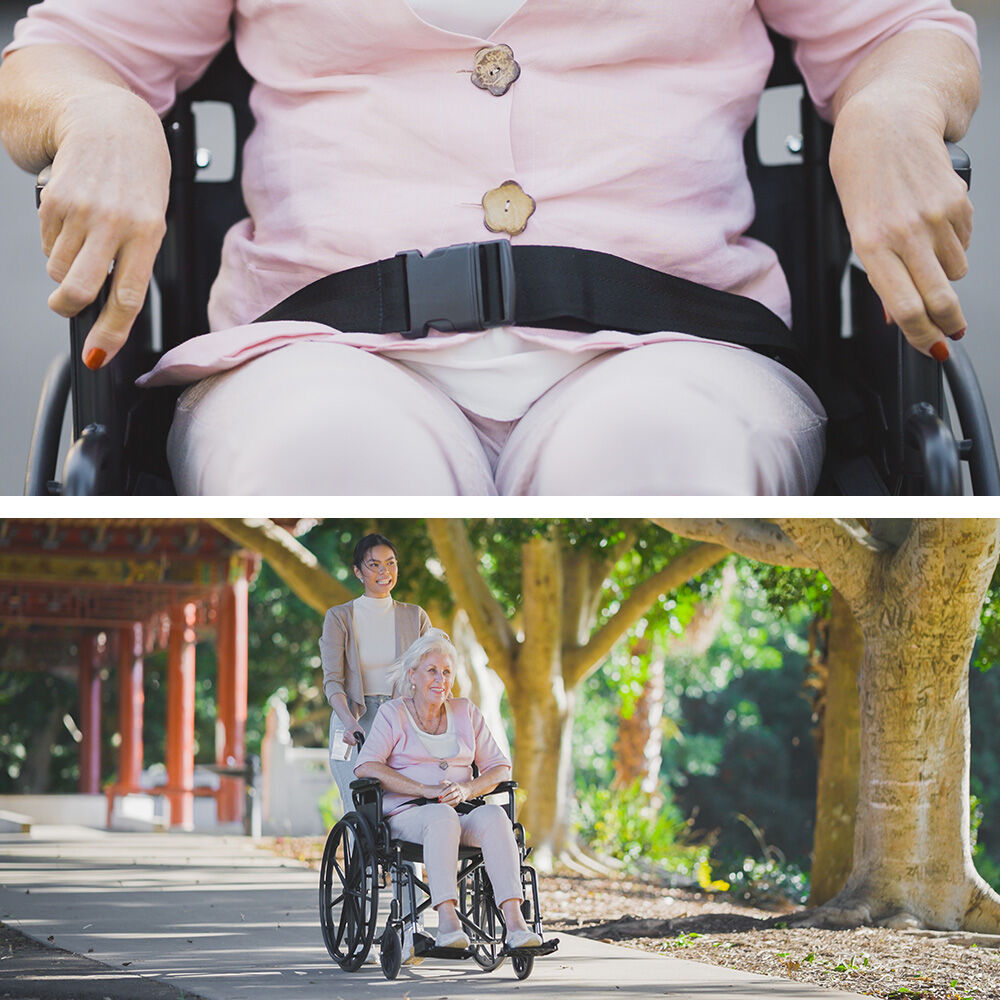 EQUIPMED Cruiseline 24' 136kg Capacity Retractable Armrests Folding Wheelchair - Black