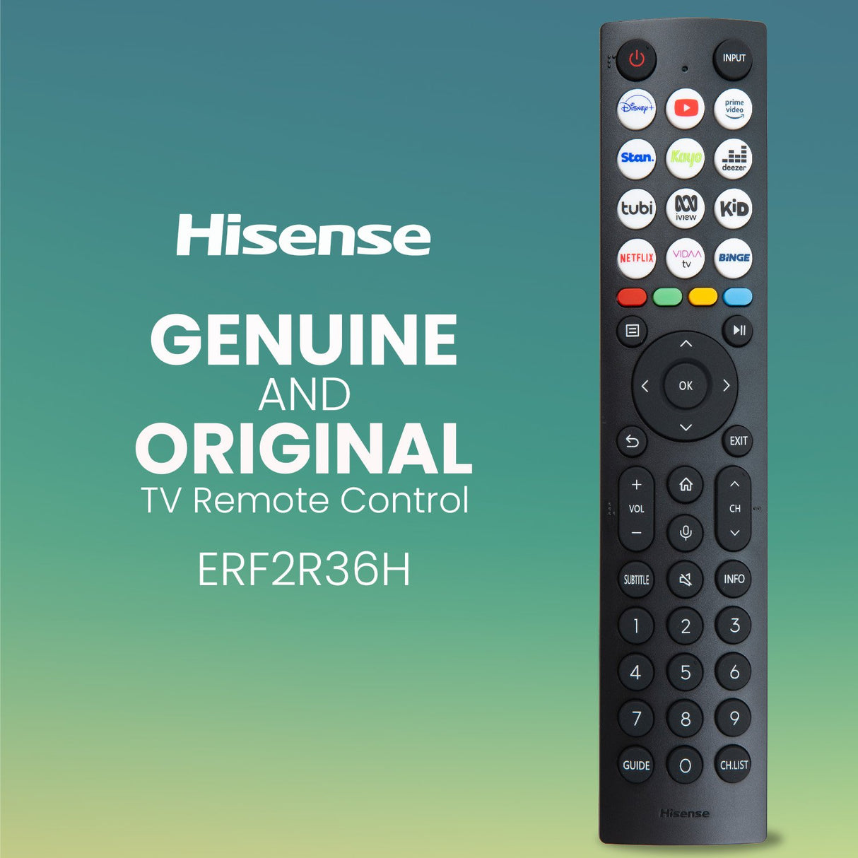 Genuine Hisense ERF2R36H TV Remote Control Original