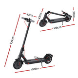 Electric Scooter 500W 25KM/H Folding Portable Riding For Adults Commuter Black - Front View