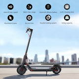 Electric Scooter 500W 25KM/H Folding Portable Riding For Adults Commuter Black - Top-Down View