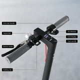 Electric Scooter 500W 25KM/H Folding Portable Riding For Adults Commuter Black - 45-Degree Angle