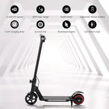 Electric Scooter 130W 16KM/H LED Light Folding Portable Riding Commuter Black - Top-Down View