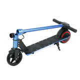 Electric Scooter 130W 16KM/H LED Light Folding Portable Riding Commuter Blue - Top-Down View