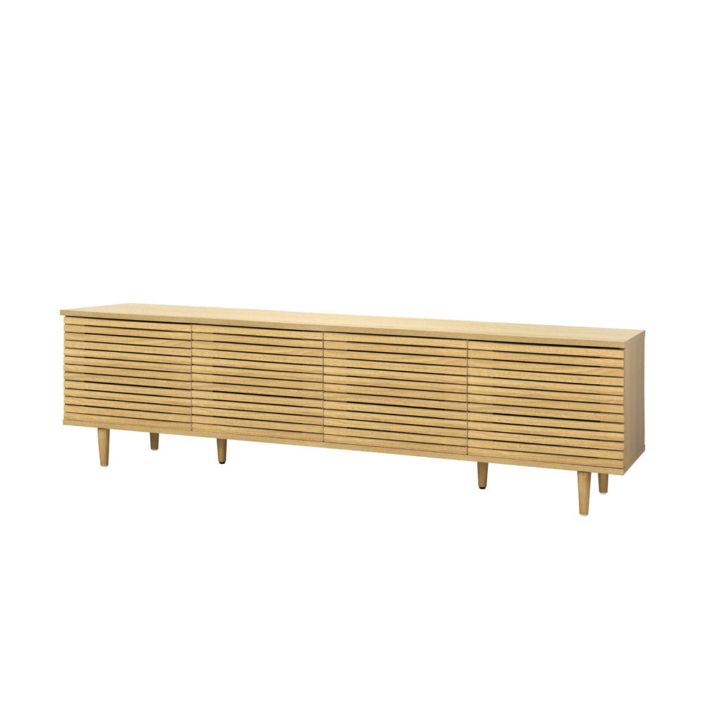 Oikiture TV Stand Cabinet Entertainment Unit Unique Door 160CM