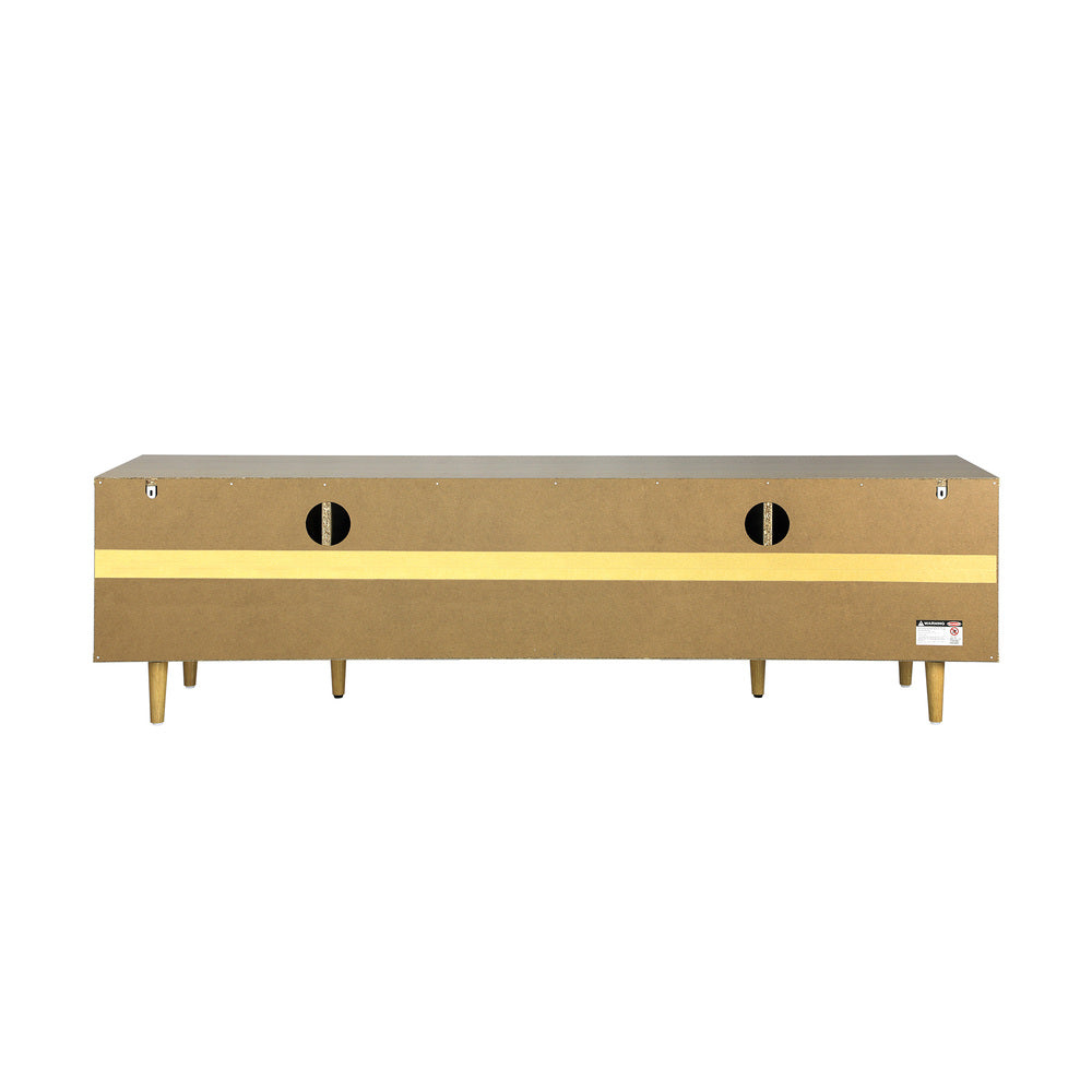 Oikiture TV Stand Cabinet Entertainment Unit Unique Door 160CM