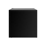 Oikiture TV Stand Cabinet Entertainment Unit RGB LED Gloss 130cm Black