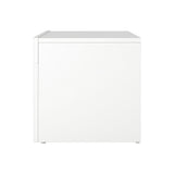 Oikiture TV Stand Cabinet Entertainment Unit RGB LED Gloss 130cm White