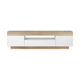 Oikiture TV Stand Cabinet Entertainment Unit RGB LED 180cm - 45-Degree Angle