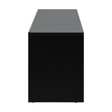 Oikiture Entertainment Unit TV Stand Cabinet LED RGB Gloss Black 180CM