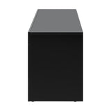 Oikiture TV Stand Cabinet Entertainment Unit RGB LED Gloss Black 180CM - Close-Up Angle