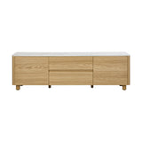 Oikiture TV Cabinet Entertainment Unit Stand 160cm Natural